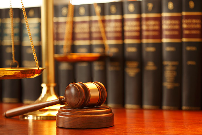 gavel and balancing scales